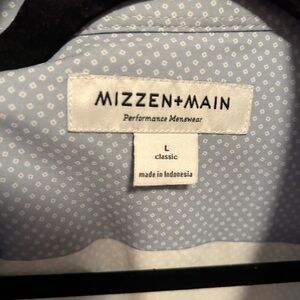 Mizzen+Main Blue Patterned Shirt